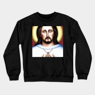 3D Look Artificial Intelligence Art of our Merciful Lord Jesus Crewneck Sweatshirt